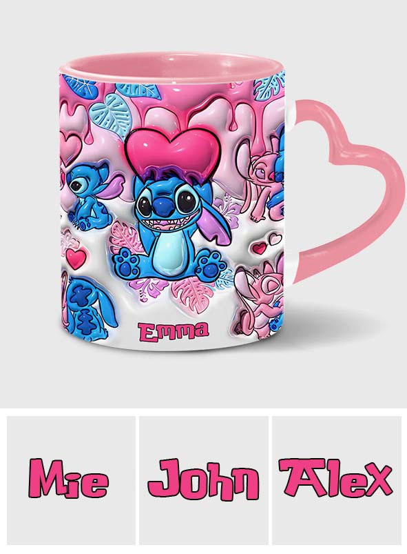 Be My Ohana - Personalized Ohana Heart Handle Mug