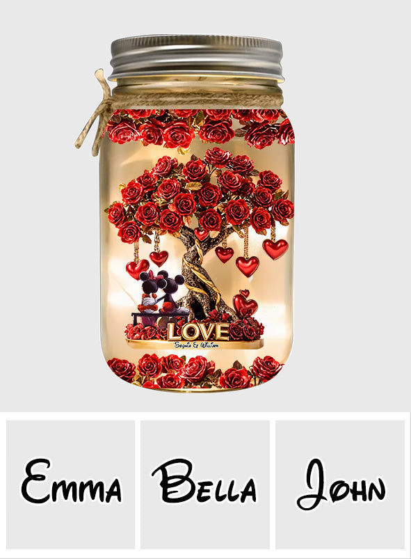 True Love - Personalized Mouse Mason Jar Light