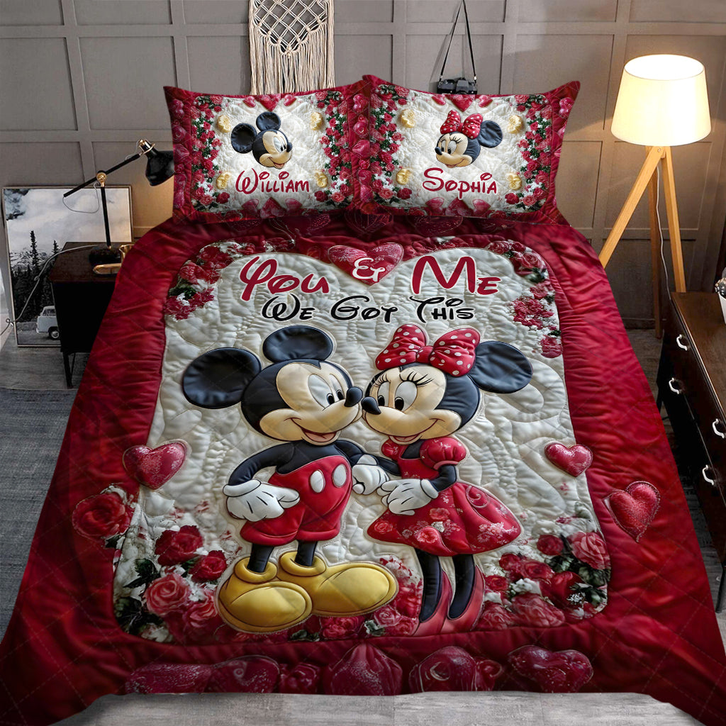 You And Me We Got This - Personalized Mouse Quilt Set