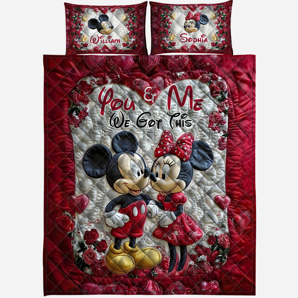 You And Me We Got This - Personalized Mouse Quilt Set