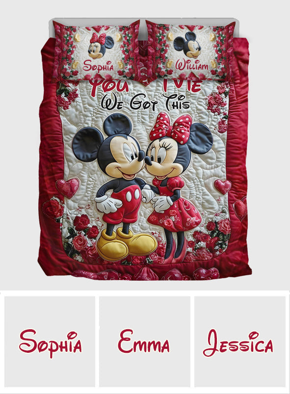 You And Me We Got This - Personalized Mouse Quilt Set