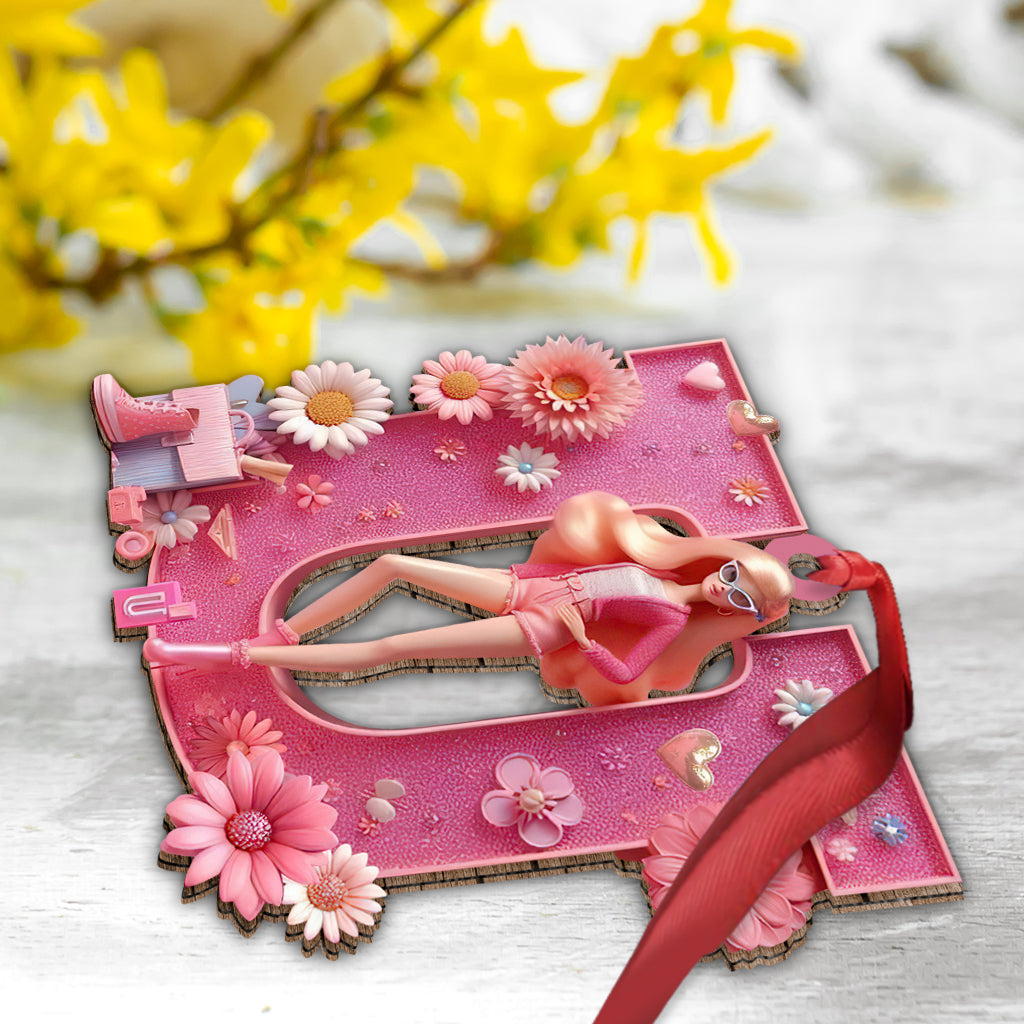 Any Letter, Doll Alphabet - Personalized Plastic Doll Ornament