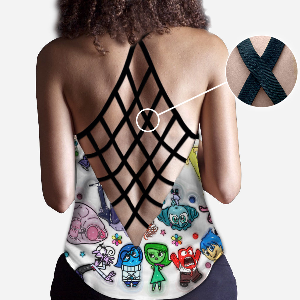 It's Ok To Feel All The Feels - Personalized Cross Tank Top and Leggings