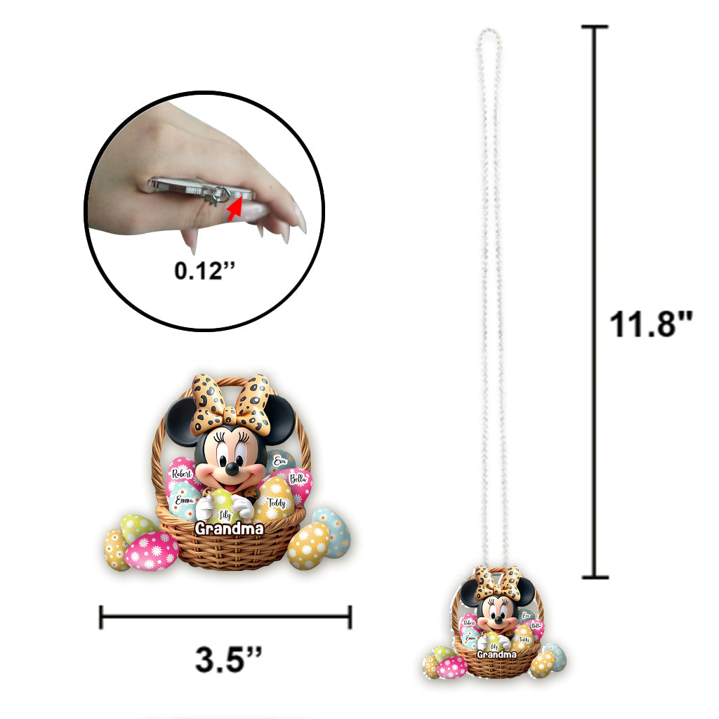 Best Grandma/ Mom Ever - Personalized Mouse Car Ornament