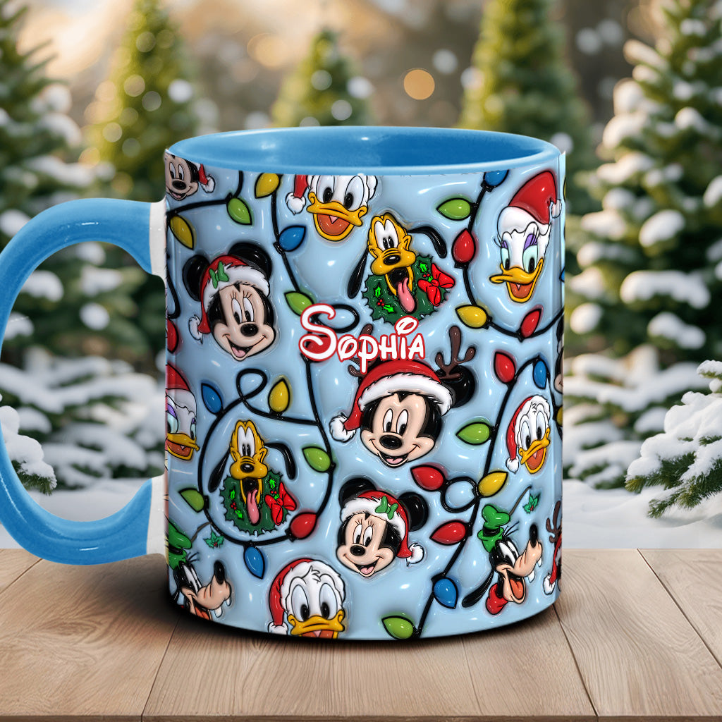 Xmas In Mousetown - Personalized Mouse Accent Mug