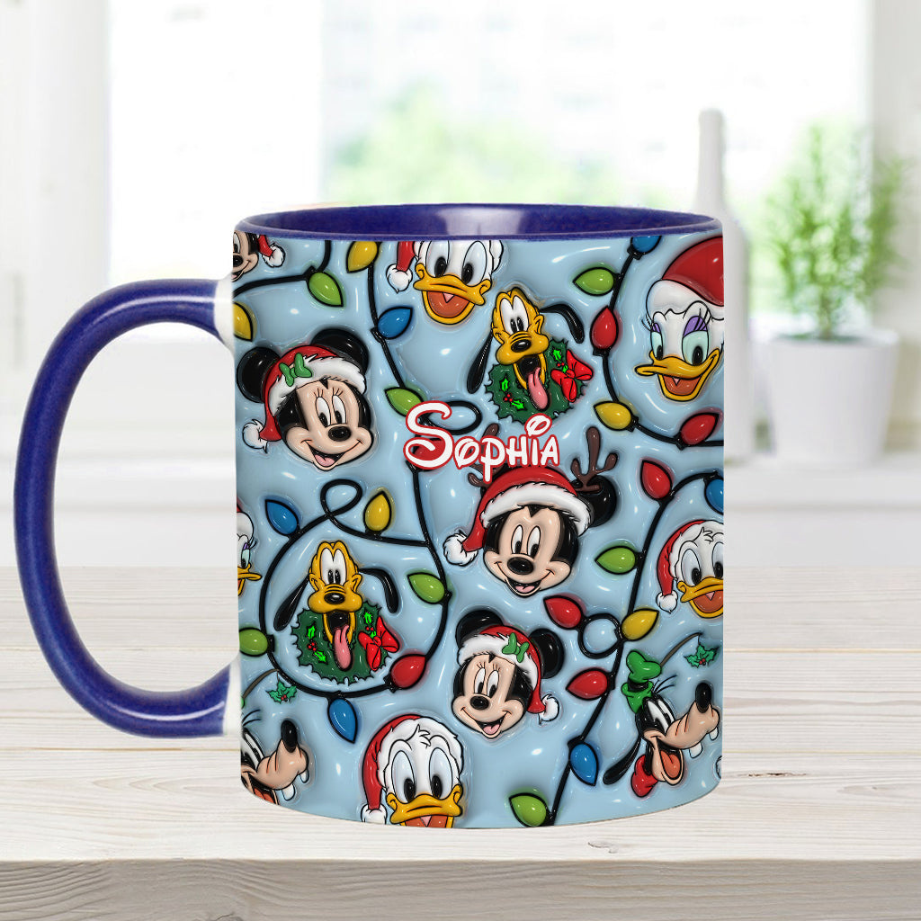 Xmas In Mousetown - Personalized Mouse Accent Mug