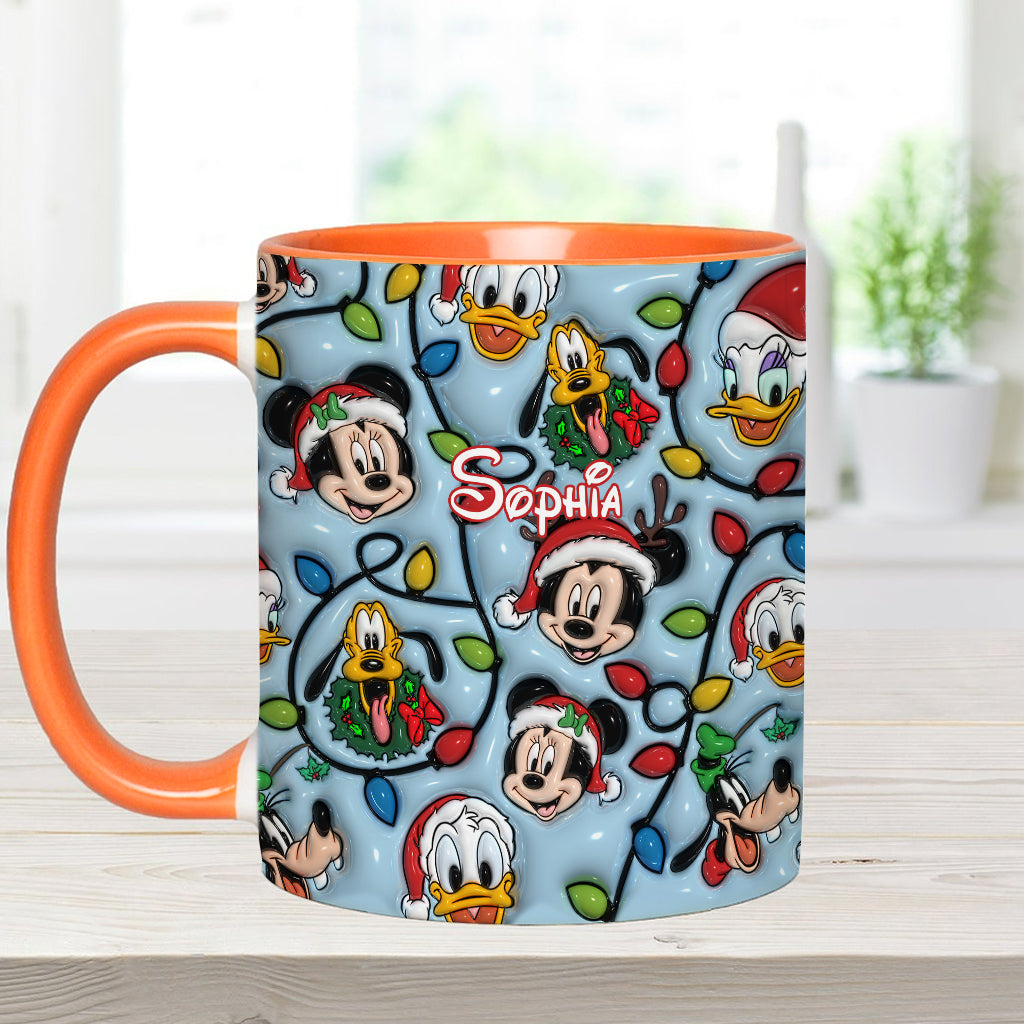 Xmas In Mousetown - Personalized Mouse Accent Mug