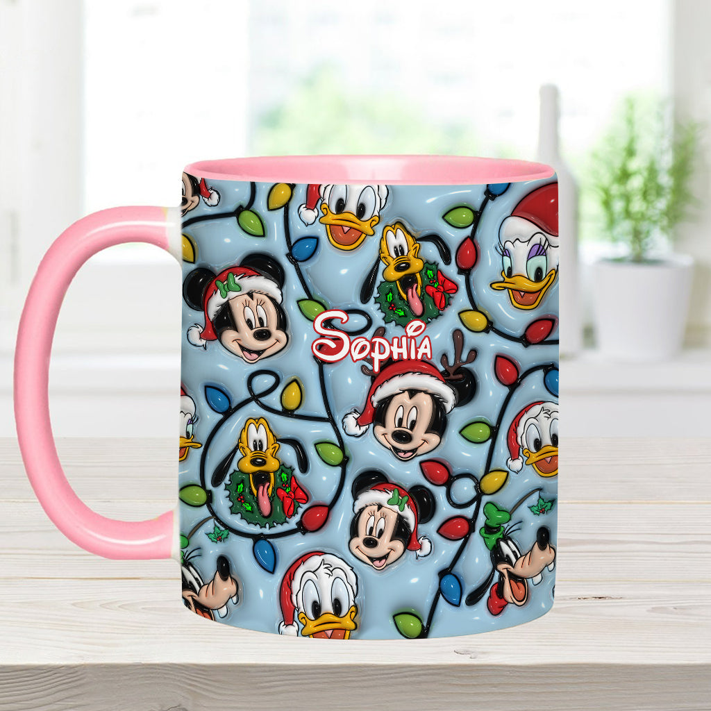 Xmas In Mousetown - Personalized Mouse Accent Mug