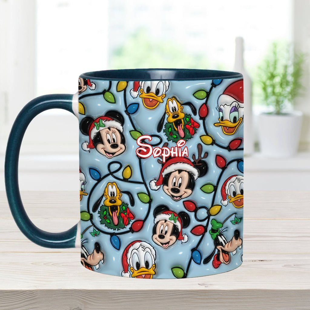 Xmas In Mousetown - Personalized Mouse Accent Mug