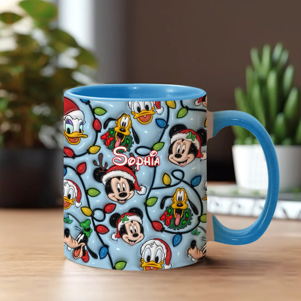 Xmas In Mousetown - Personalized Mouse Accent Mug
