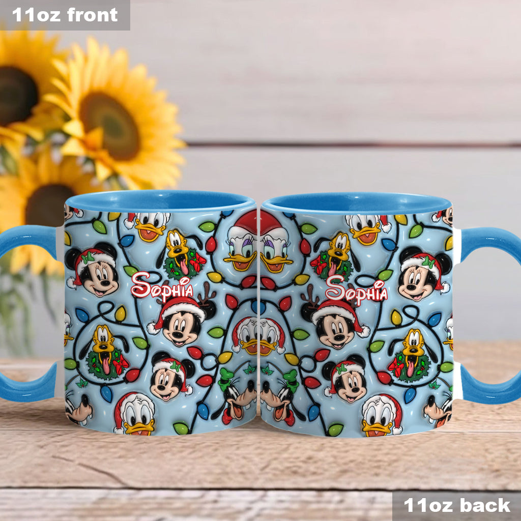 Xmas In Mousetown - Personalized Mouse Accent Mug
