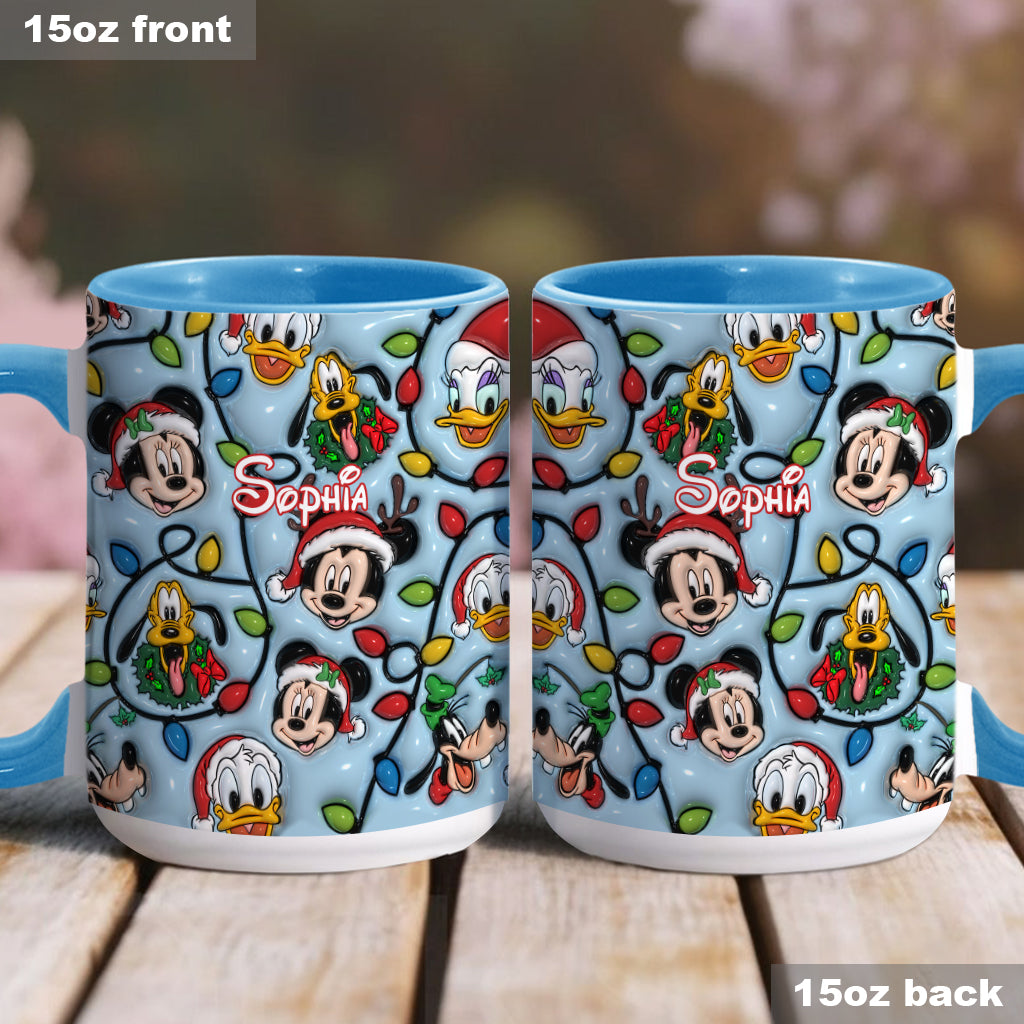Xmas In Mousetown - Personalized Mouse Accent Mug