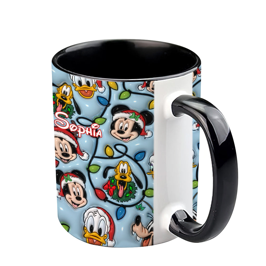 Xmas In Mousetown - Personalized Mouse Accent Mug