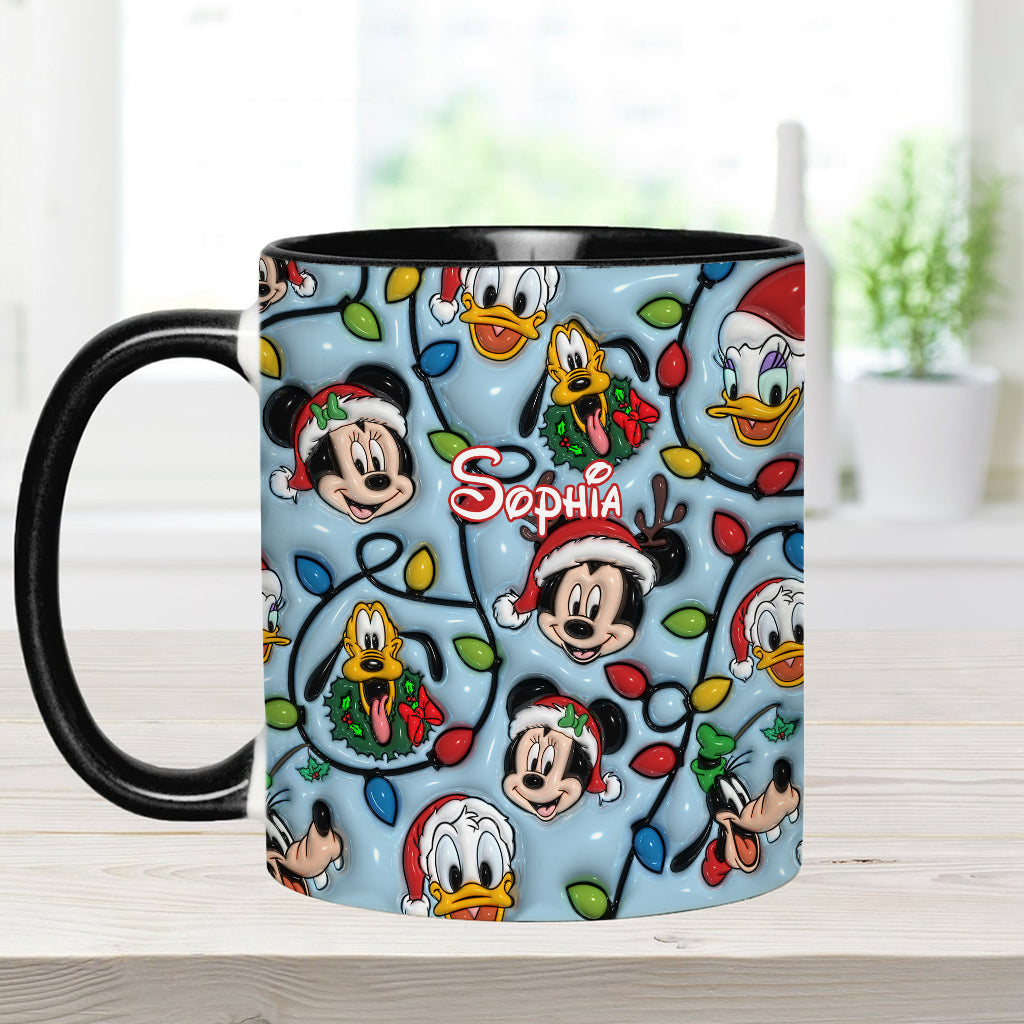 Xmas In Mousetown - Personalized Mouse Accent Mug