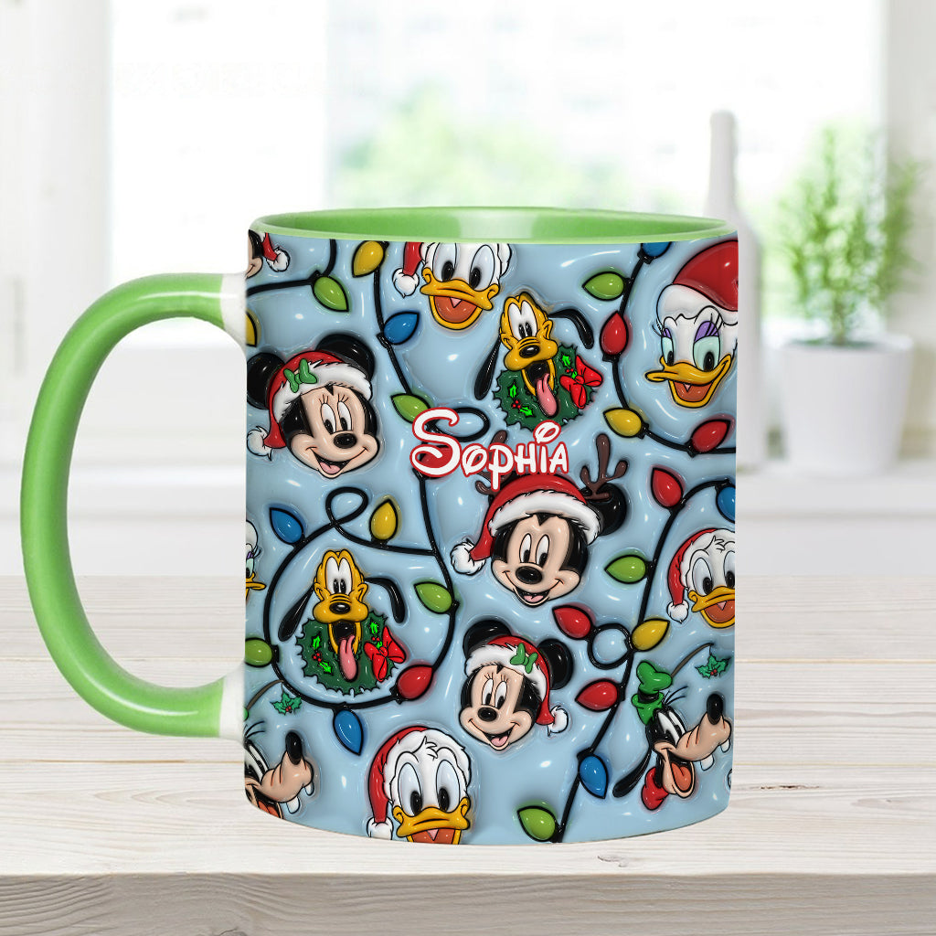 Xmas In Mousetown - Personalized Mouse Accent Mug