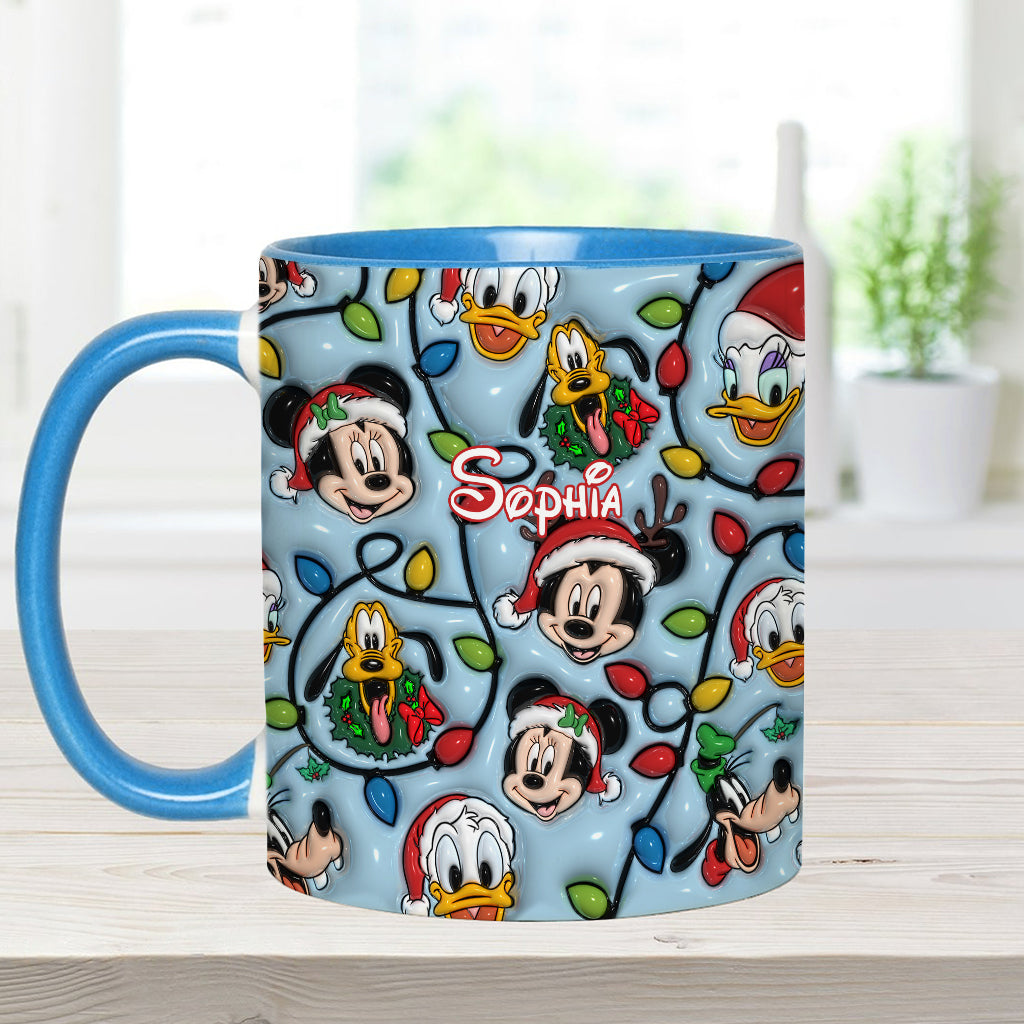 Xmas In Mousetown - Personalized Mouse Accent Mug