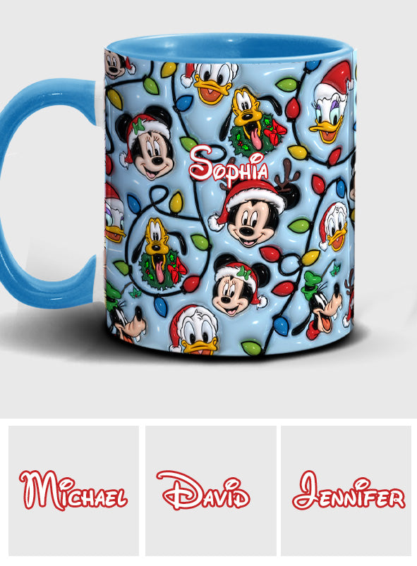 Xmas In Mousetown - Personalized Mouse Accent Mug