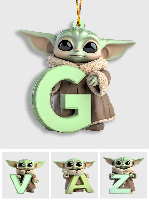 Cute Baby Letter - Personalized The Force Ornament