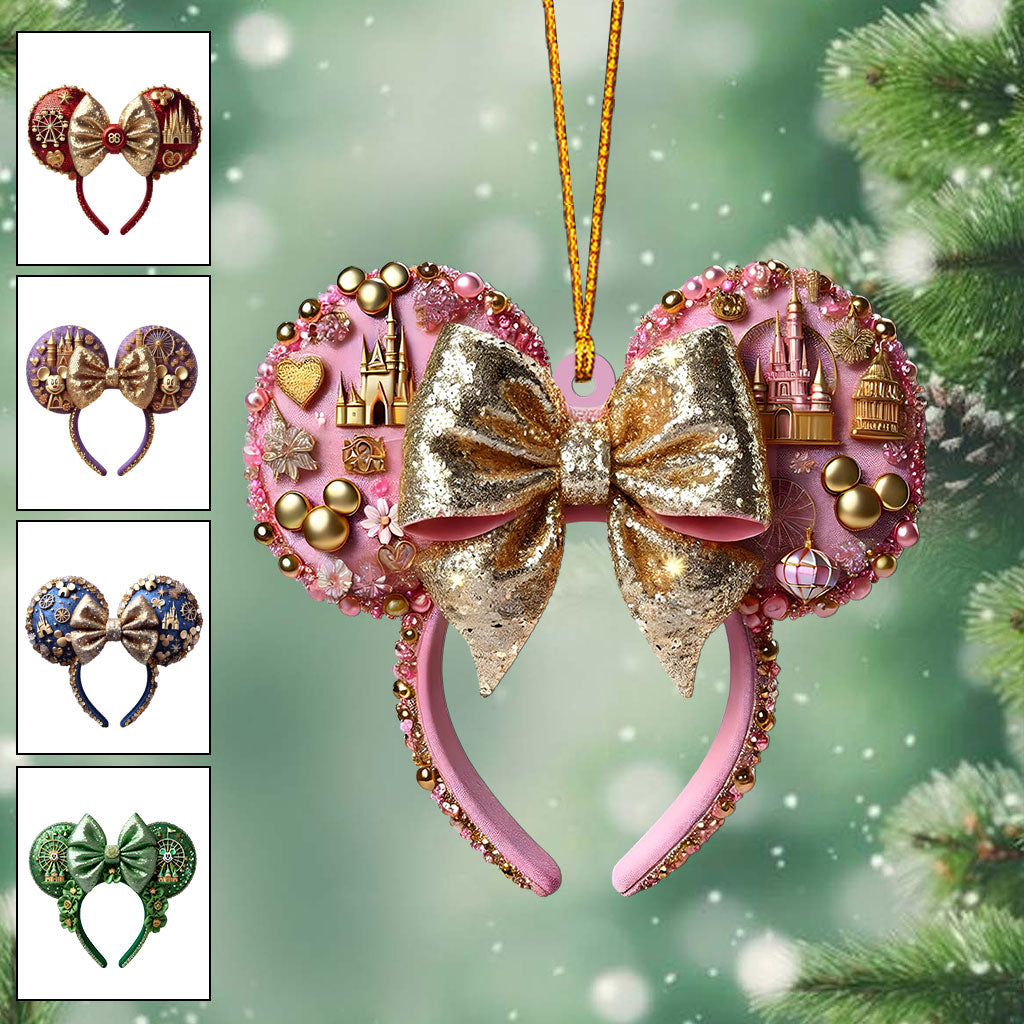 Beautiful Mouse Ears - Personalized Mouse Ornament