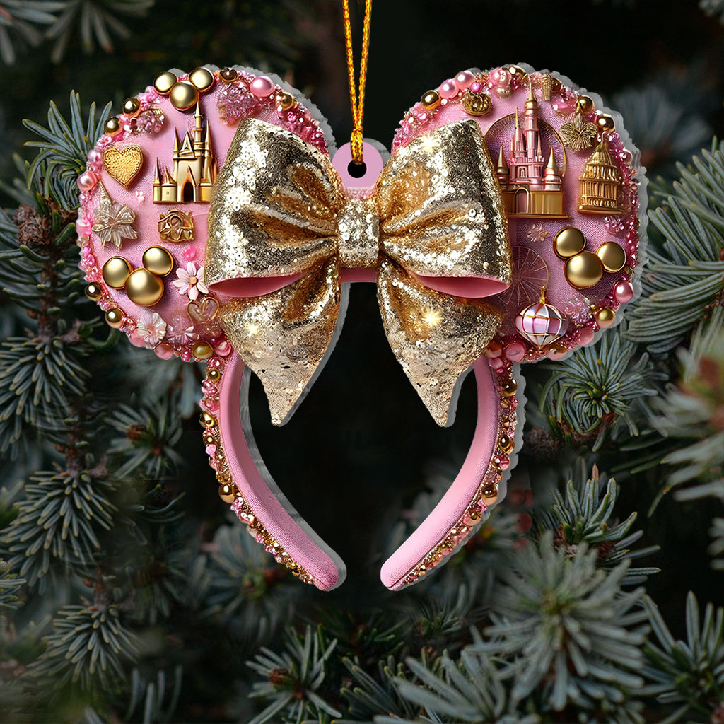 Beautiful Mouse Ears - Personalized Mouse Ornament