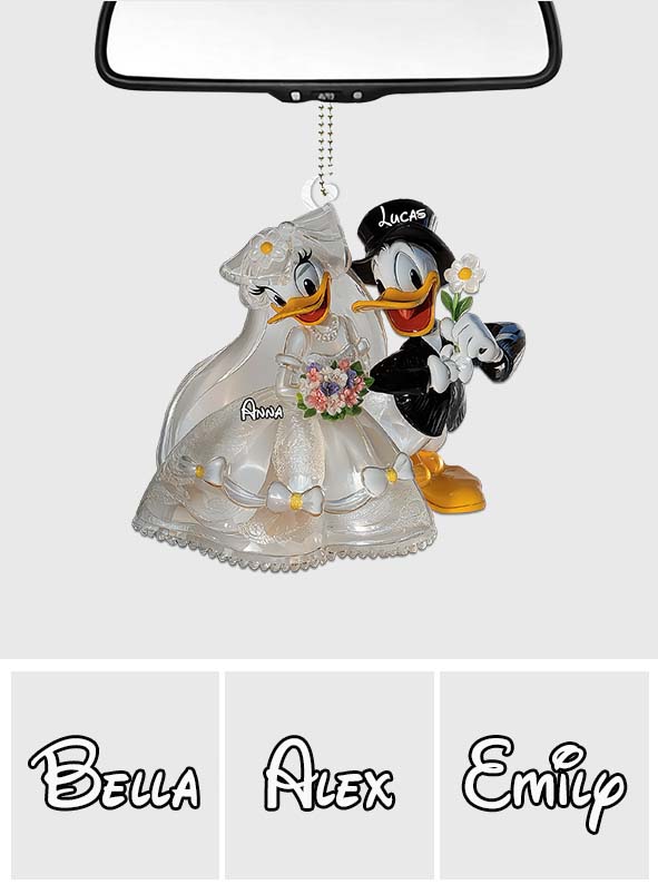 Cute Married Couple - Personalized Mouse Car Ornament