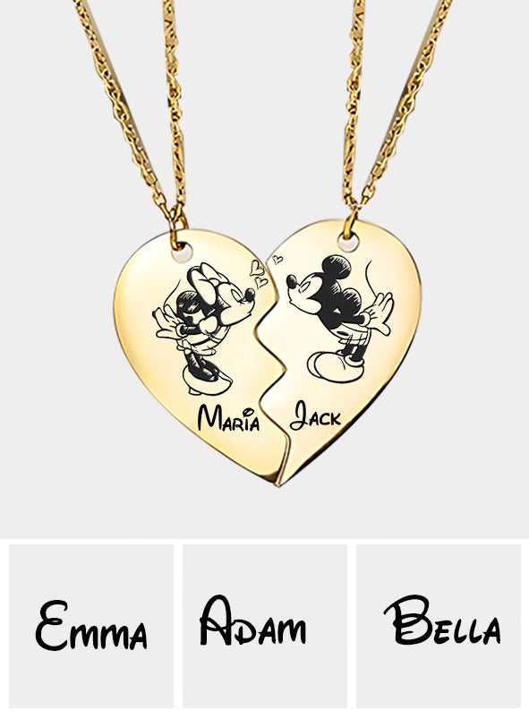 Magical Love - Personalized Mouse Matching Pendant Necklace