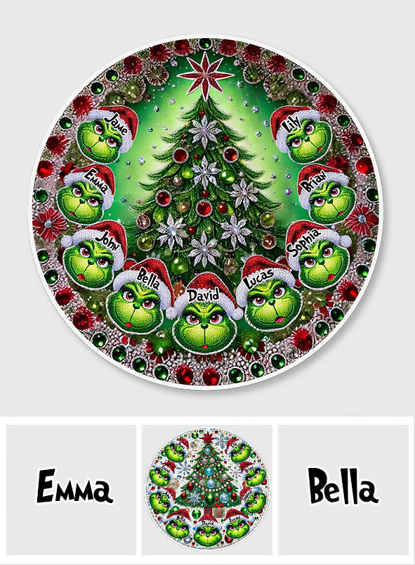 Merry Grinchmas - Personalized Stole Christmas Round Rug