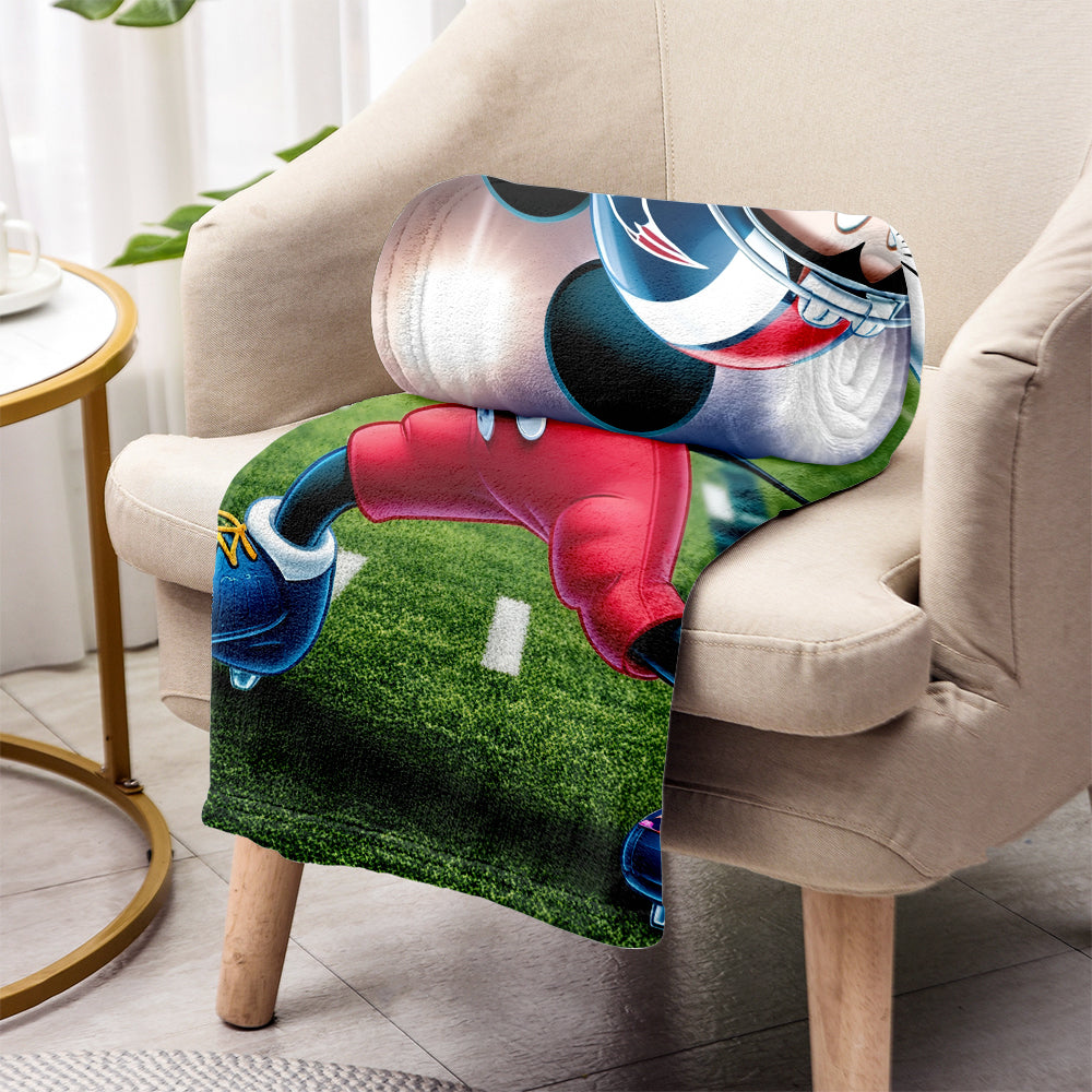 Football Mouse - Personalized Football Blanket
