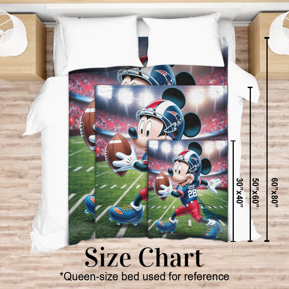 Football Mouse - Personalized Football Blanket