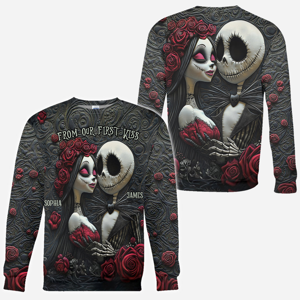 From Our First Kiss Till Our Last Breath - Personalized Nightmare All Over Shirt
