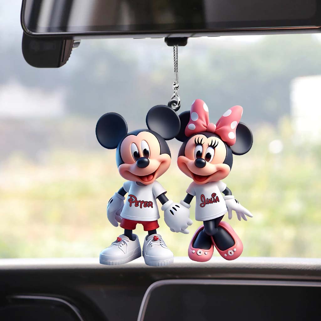 Cute Mouse Couple - Personalized Mouse Car Ornament
