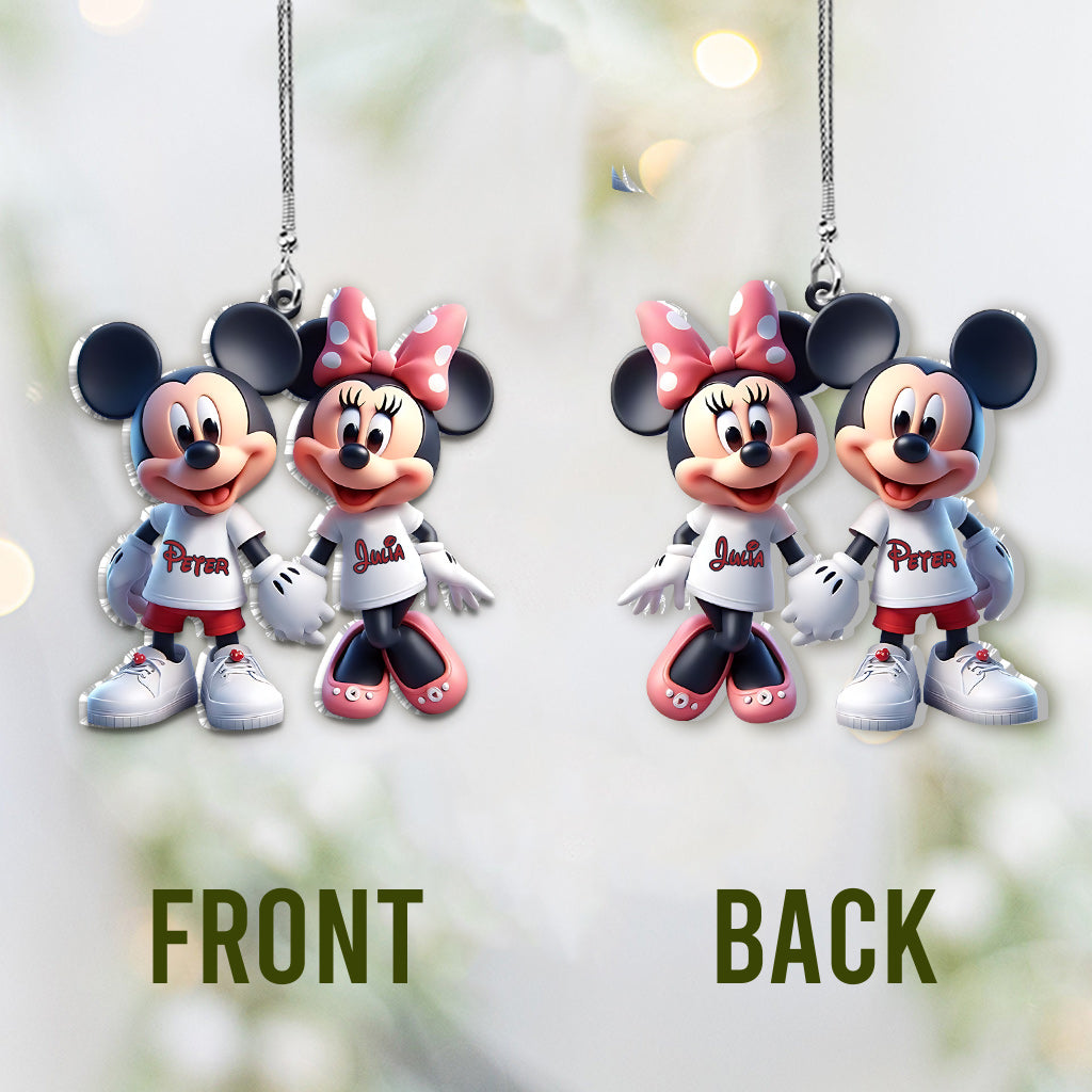 Cute Mouse Couple - Personalized Mouse Car Ornament