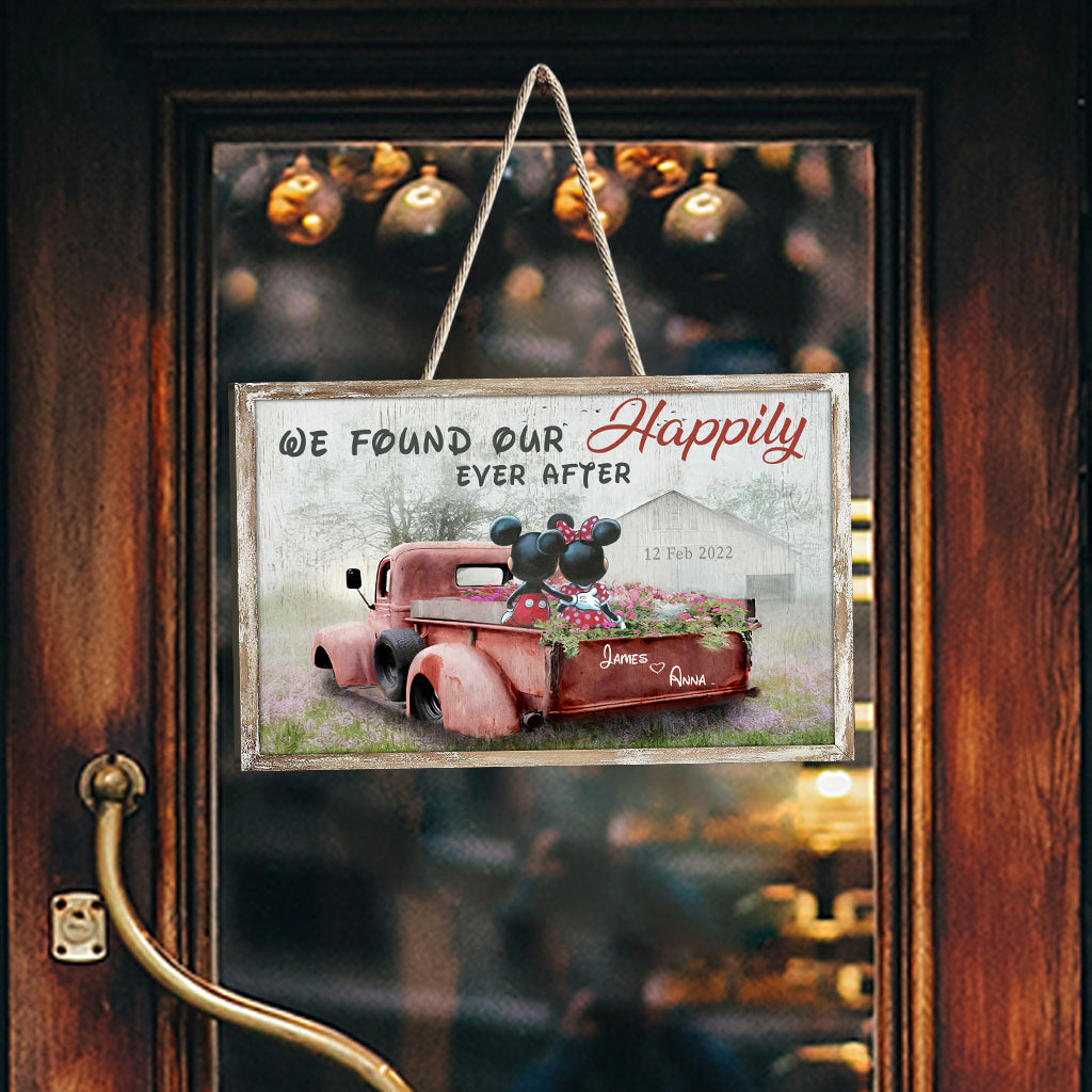 Happily Ever After - Personalized Mouse Custom Shaped Wood Sign