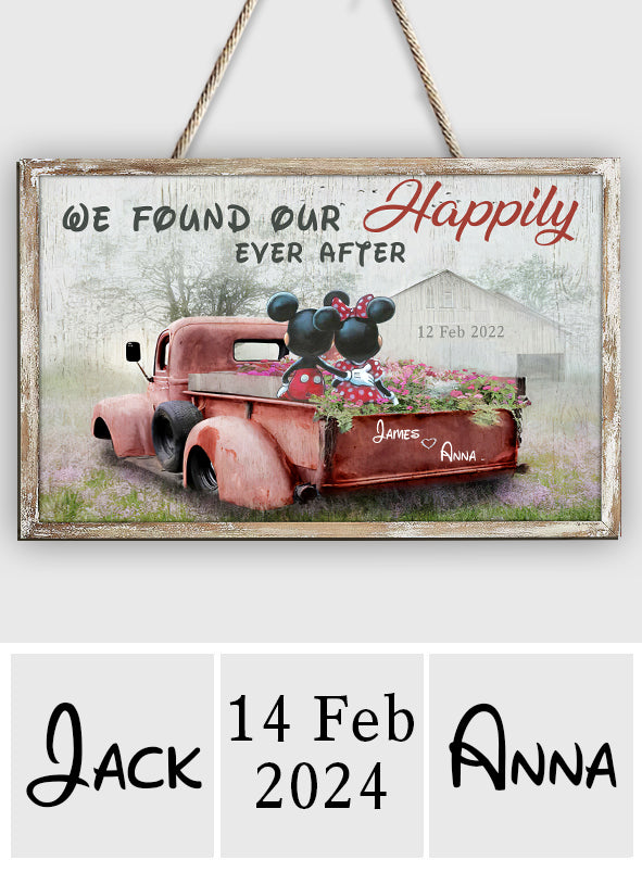 Happily Ever After - Personalized Mouse Custom Shaped Wood Sign