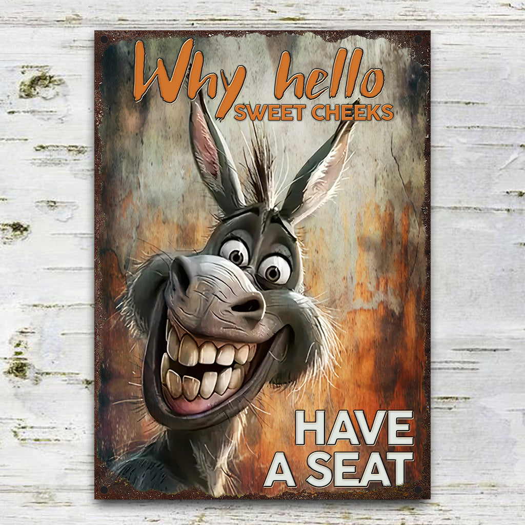 Why Hello - Personalized Mouse Rectangle Metal Sign