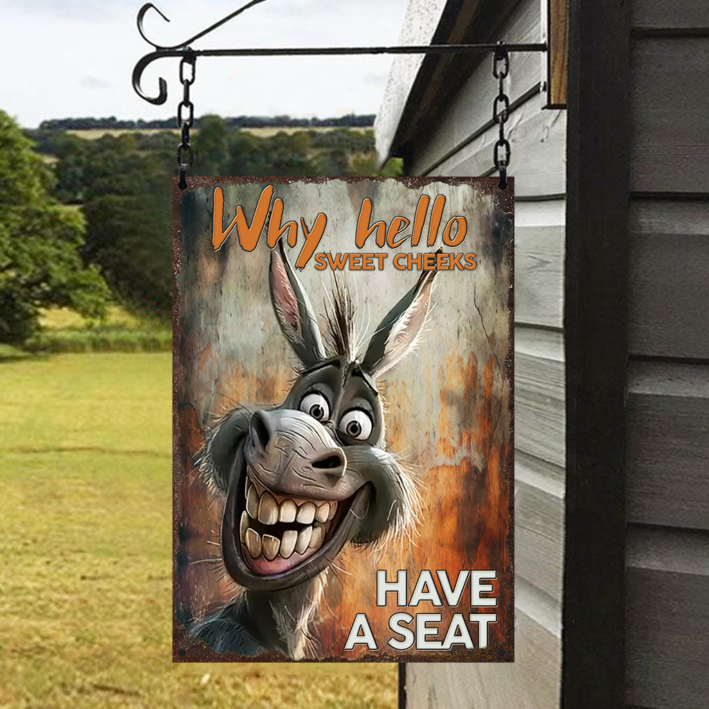 Why Hello - Personalized Mouse Rectangle Metal Sign