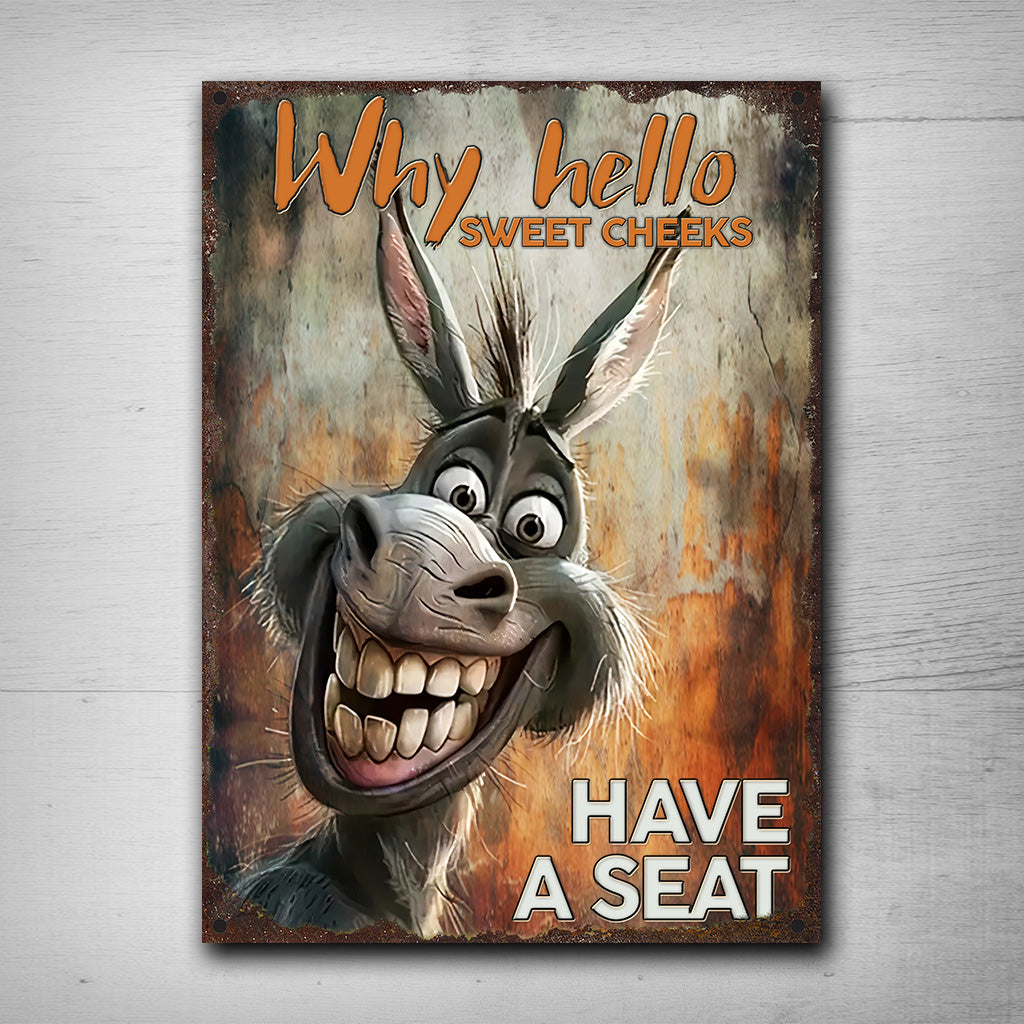 Why Hello - Personalized Mouse Rectangle Metal Sign