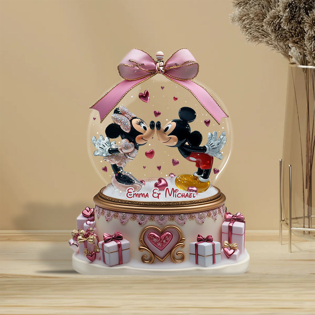 Together Forever, Valentine Couple Gift - Personalized Mouse Custom Shaped Acrylic Plaque