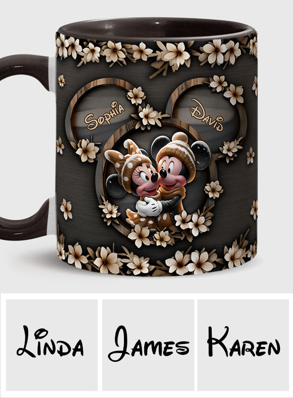 Cute Mouse Couple - Personalized Mouse Accent Mug