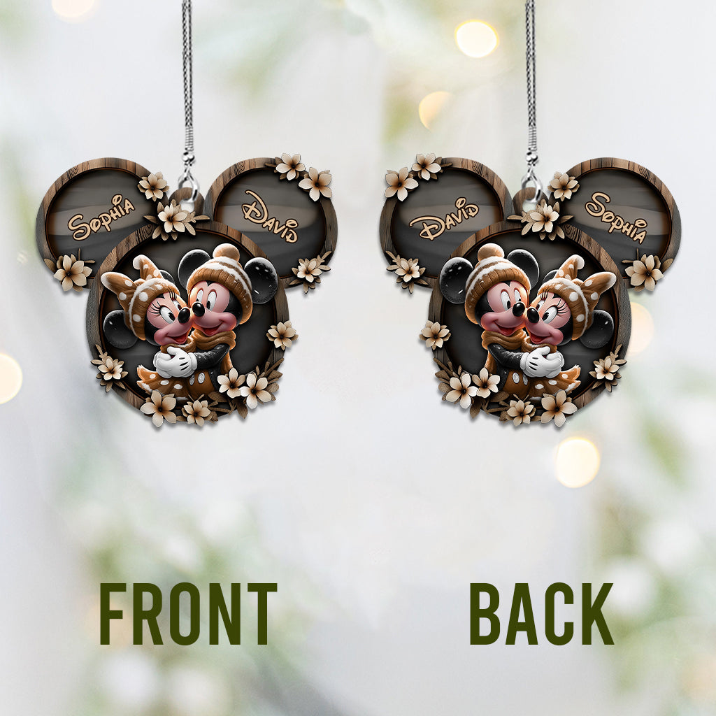 Cute Mouse Couple - Personalized Mouse Car Ornament