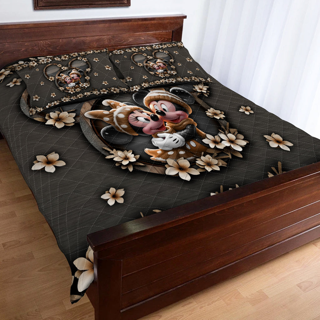 Cute Mouse Couple - Personalized Mouse Quilt Set