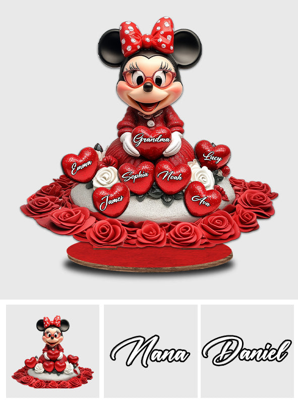 Grandma's Sweethearts - Personalized Mouse Freestanding Wood Plaque