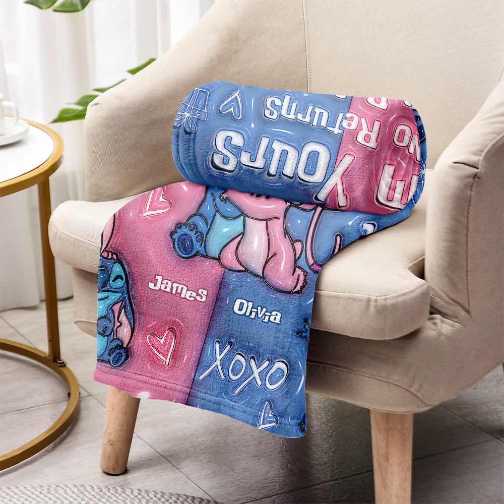 I'm Yours No Returns No Refunds - Personalized Ohana Blanket