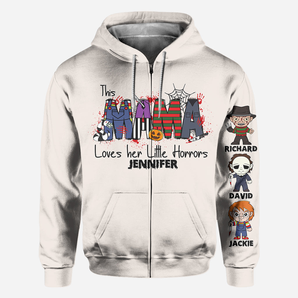 This Mama Loves Her Little Horror - Personalized All Over Shirt