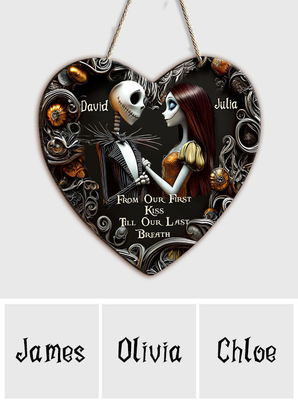 From Our First Kiss - Personalized Nightmare Custom Shaped Wood Sign