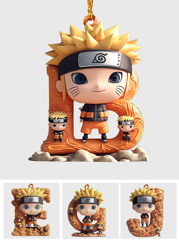 Funny Letter Ornament - Personalized Ninja Village Ornament