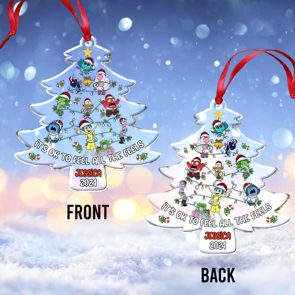 It's Ok To Feel All The Feels - Personalized Ornament
