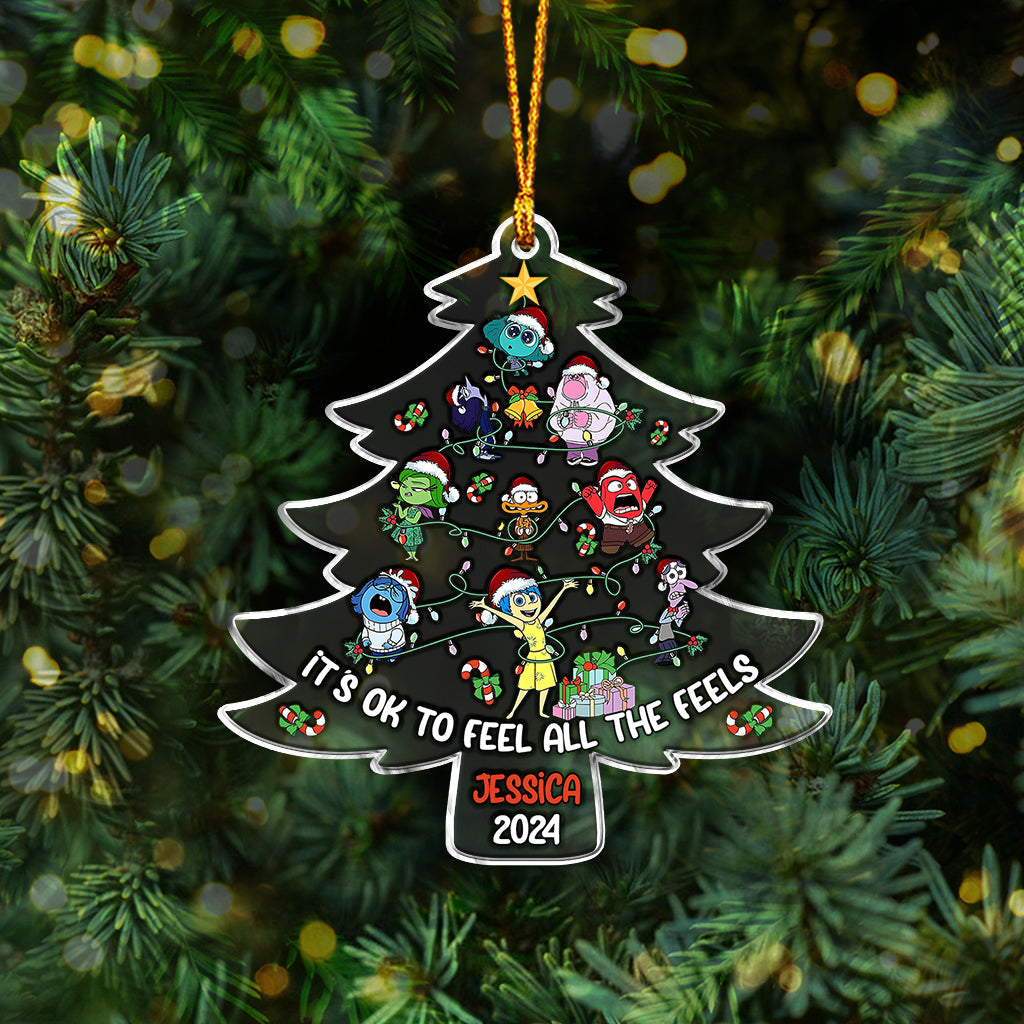 It's Ok To Feel All The Feels - Personalized Ornament