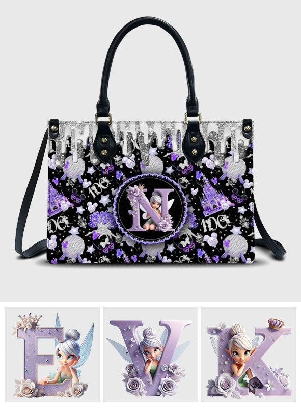 Magic Purple - Personalized Mouse Leather Handbag