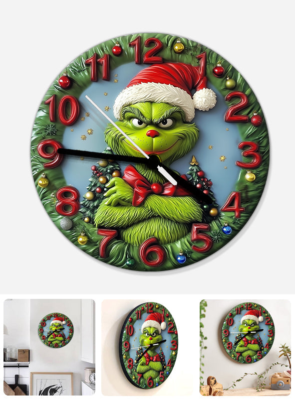 Merry Grinchmas - Stole Christmas Wall Clock